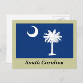Staatsflagge Süd-Carolina Postkarte (Vorne/Hinten)