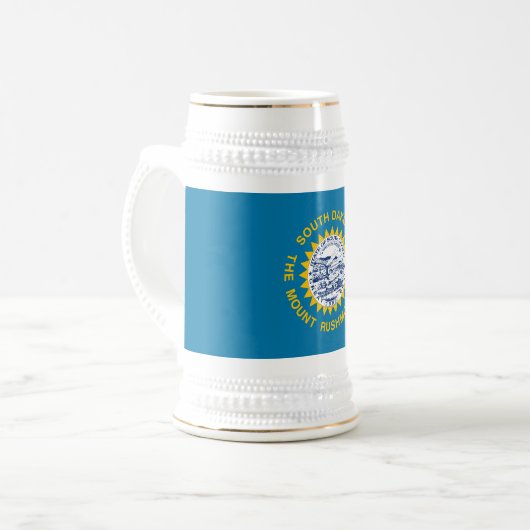 Staatsflagge Süddakota Bierglas (Vorderseite Links)