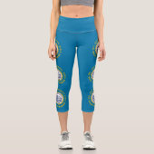 Staatsflagge Süddakota Capri Leggings (Vorderseite)