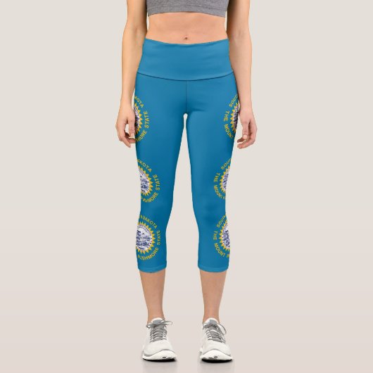 Staatsflagge Süddakota Capri Leggings (Vorderseite)