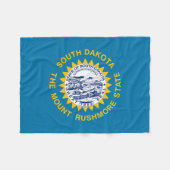 Staatsflagge Süddakota Fleecedecke (Vorderseite (Horizontal))