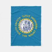 Staatsflagge Süddakota Fleecedecke (Vorderseite)