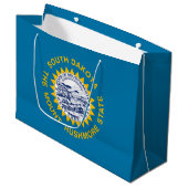 Staatsflagge Süddakota Große Geschenktüte (Vorderseite Schrägansicht)