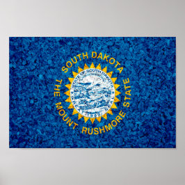 Staatsflagge Süddakota Poster