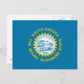 Staatsflagge Süddakota Postkarte (Vorne/Hinten)