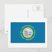 Staatsflagge Süddakota Postkarte (Vorne/Hinten)