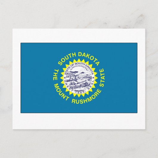 Staatsflagge Süddakota Postkarte (Vorderseite)