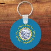Staatsflagge Süddakota Schlüsselanhänger (Vorderseite)