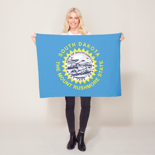 Staatsflagge Süddakota, USA Fleecedecke (Beispiel)