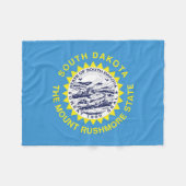 Staatsflagge Süddakota, USA Fleecedecke (Vorderseite (Horizontal))