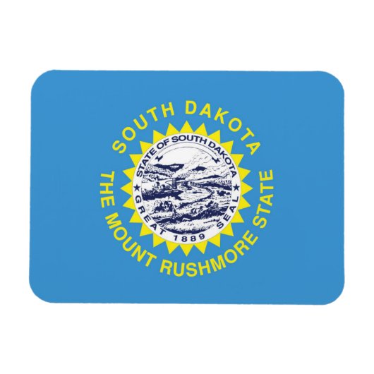 Staatsflagge Süddakota, USA Magnet (Horizontal)