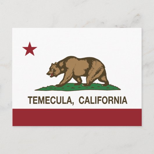 Staatsflagge Temecula Postkarte (Vorderseite)