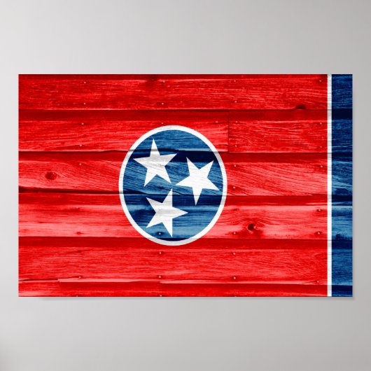 Staatsflagge Tennessee Poster (Vorne)