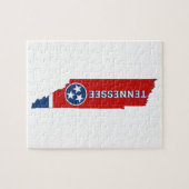 Staatsflagge Tennessee und Karte Puzzle (Horizontal)