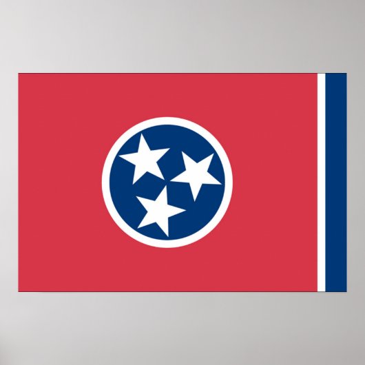 Staatsflagge Tennessee, USA Poster (Vorne)
