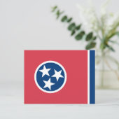 Staatsflagge Tennessee, USA Postkarte (Stehend Vorderseite)