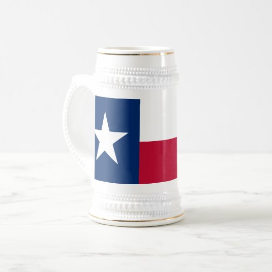 Staatsflagge Texas Bierglas (Vorderseite Links)