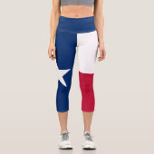 Staatsflagge Texas Capri Leggings (Vorderseite)