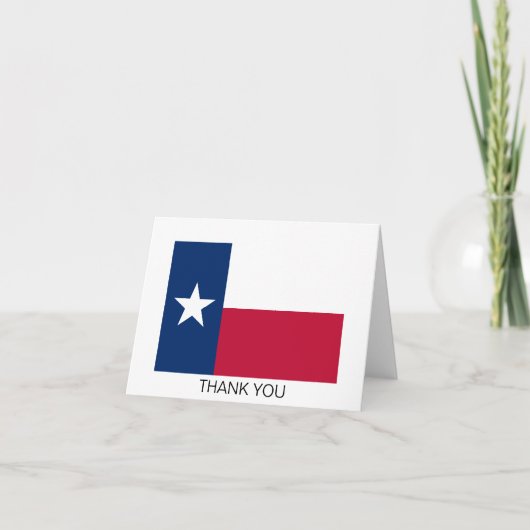 Staatsflagge Texas Dankeskarte (Vorderseite)