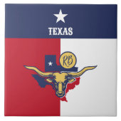 Staatsflagge Texas Fliese (Vorderseite)
