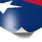 Staatsflagge Texas Fotodruck (Ecke)