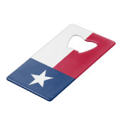 Staatsflagge Texas Geldbeutel Flaschenöffner (Vorderseite Schrägansicht)