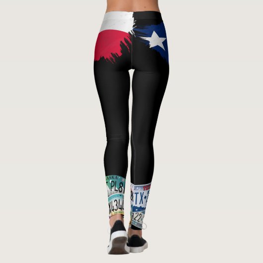 Staatsflagge Texas Girl Leggings (Rückseite)