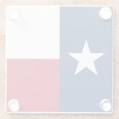Staatsflagge Texas Glasuntersetzer (Rückseite)