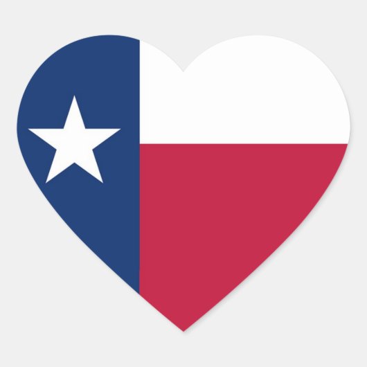 Staatsflagge Texas Herz-Aufkleber (Vorderseite)
