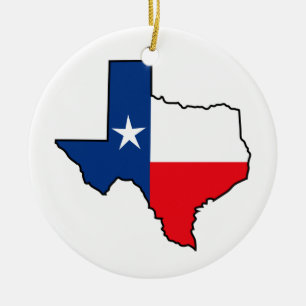 Staatsflagge Texas Keramik Ornament