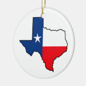 Staatsflagge Texas Keramik Ornament (Links)