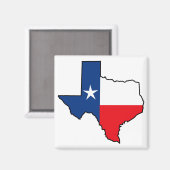 Staatsflagge Texas Magnet (Vorderseite/Rückseite)