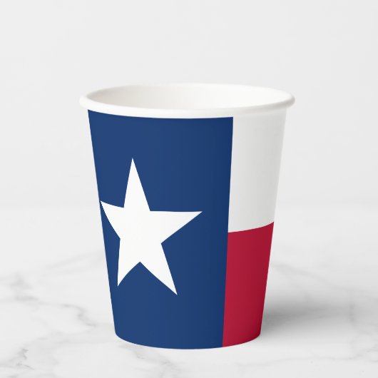 Staatsflagge Texas Pappbecher (Vorderseite)