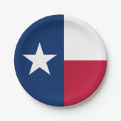 Staatsflagge Texas Pappteller (Vorderseite)