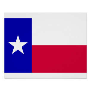 Staatsflagge Texas Poster