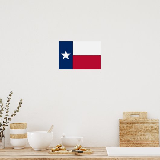 Staatsflagge Texas Poster (Küche)