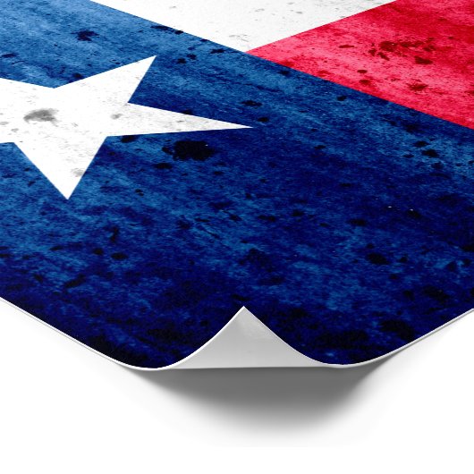 Staatsflagge Texas Poster (Ecke)