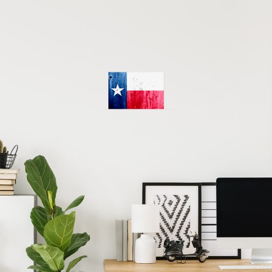 Staatsflagge Texas Poster (Heimbüro)