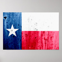 Staatsflagge Texas Poster