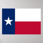 Staatsflagge Texas Poster (Vorne)