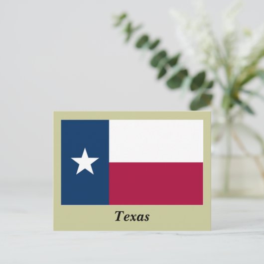 Staatsflagge Texas Postkarte (Stehend Vorderseite)