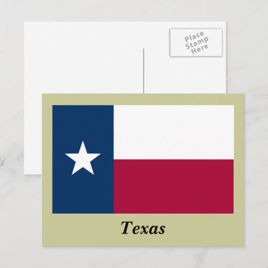 Staatsflagge Texas Postkarte (Vorne/Hinten)