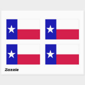 Staatsflagge Texas Rechteckiger Aufkleber (Blatt)