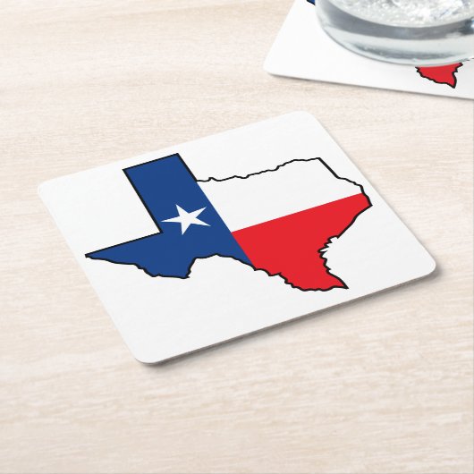Staatsflagge Texas Rechteckiger Pappuntersetzer (angewinkelt)