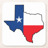 Staatsflagge Texas Rechteckiger Pappuntersetzer (Vorderseite)