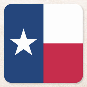 Staatsflagge Texas Rechteckiger Pappuntersetzer