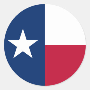 Staatsflagge Texas Runder Aufkleber