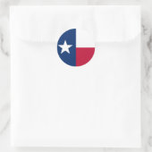 Staatsflagge Texas Runder Aufkleber (Tasche)