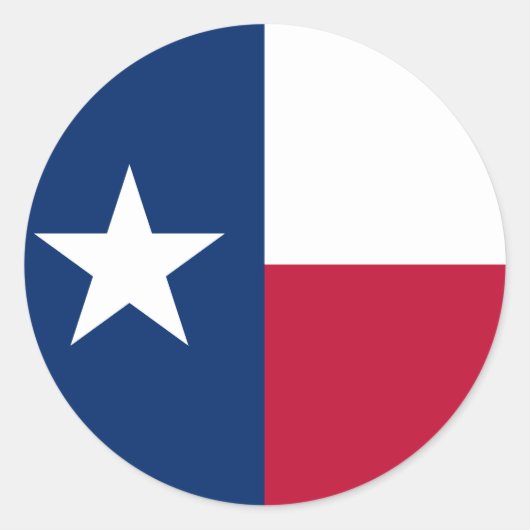 Staatsflagge Texas Runder Aufkleber (Vorderseite)