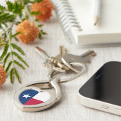 Staatsflagge Texas Schlüsselanhänger (Seite)